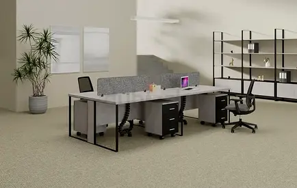 Face To Face Four Person Workstation Design UAE