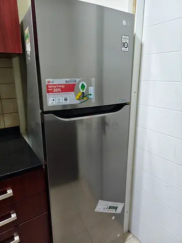 LG Silver Top Freezer Refrigerator - Good Condition