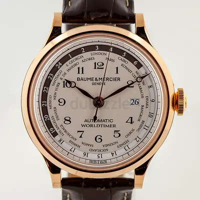 Baume Mercier Automatic Worldtimer Gold Watch
