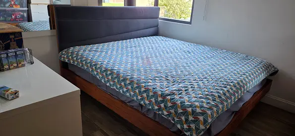 King size bed with 2 side tables