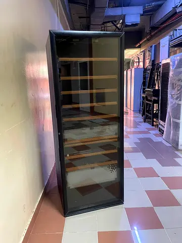 Large Glass-Door Wine Cooler / Beverage Fridge - Vertical Display Unit