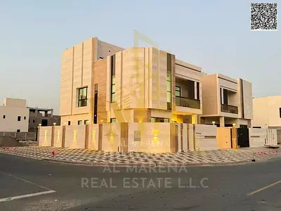 Al Bahia Corner Villa: 6 Master Bedrooms, Two Floors with Roof, 3014 sq ft. Price includes registration and ownership fees, negotiable. A unique oppo