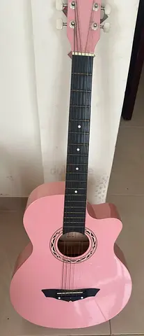 Pink Acoustic-Electric Guitar - Good Condition