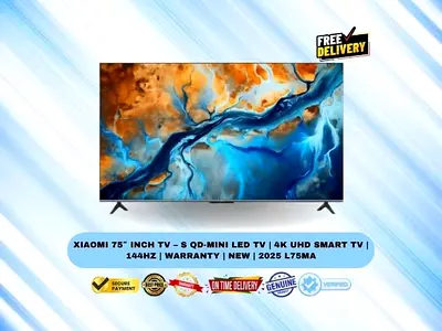 Xiaomi 75″ Inch TV – S QD-Mini LED TV | 4K UHD Smart TV | 144Hz | Warranty | New | 2025 | L75MA