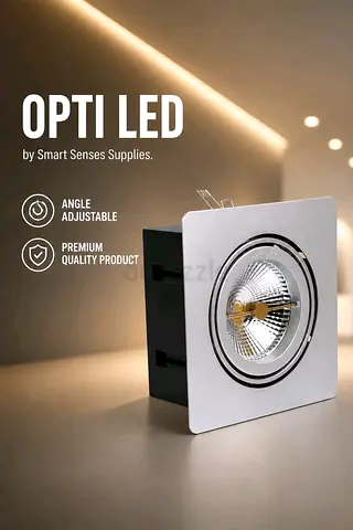 Adjustable Recessed LED Downlight (Square Trim) - Opti LED