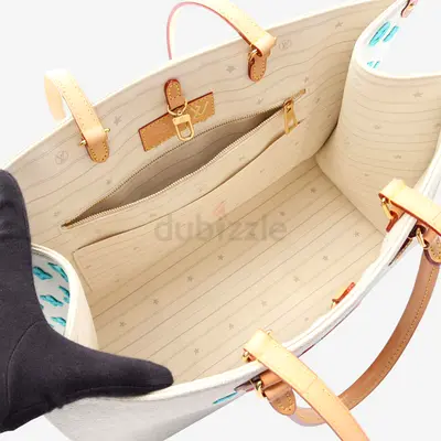 Louis Vuitton OnTheGo GM Okinawa Off-White Monogram Jacquard Canvas Tote Bag