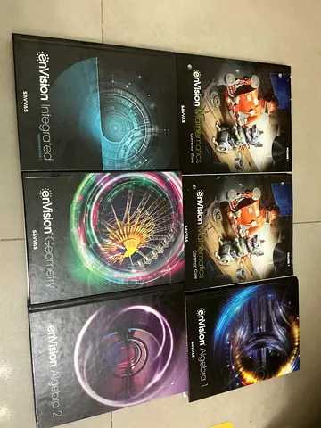 Set of enVision Mathematics Textbooks (Integrated, Geometry, Algebra 1 2, Volumes)