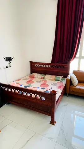 Solid Wood king Bed Frame with Headboard and Footboard - Good Condition