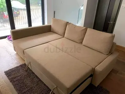 Like new Condition Ikea Sofa Bed Beige with storage