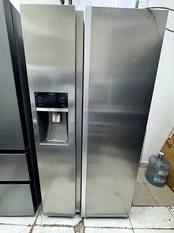 Samsung  Side By Side Refrigerator with Digital Inverter Technology, Refined Steel - With Waterdispe