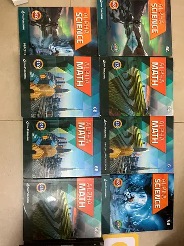 Set of Alpha Science Alpha Math School Textbooks (Grades 6A-6B) - 8 Books