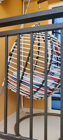 Hanging Egg Swing Chair with Stand - Single Seater, Cushioned