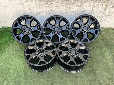 5x Original Jeep Rubicon Black Rims