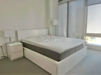 Ikea King White Malm bed frame with Ikea King mattress