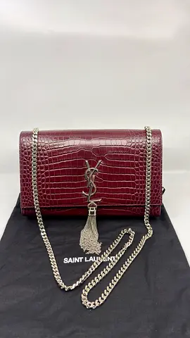 Saint Laurent Kate Tassel Chain Bag - Burgundy