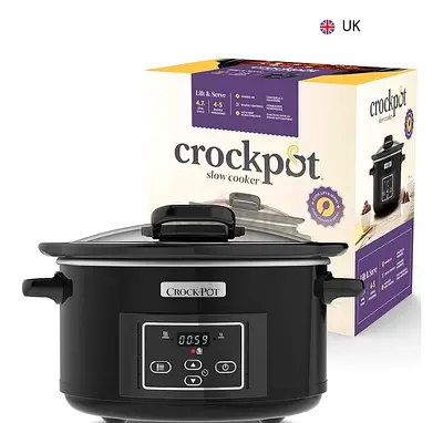 Crockpot Slow Cooker 4.7L Lift  Serve (Digital) - Used, Good Condition