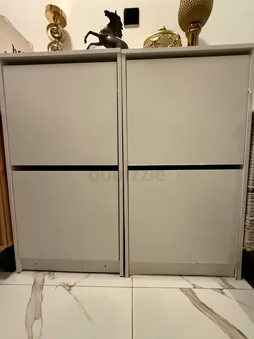 IKEA Hemnes-style 2-door Shoe Cabinet / Small Storage Unit - white (2 SET)