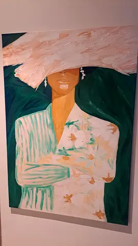Original Abstract Portrait Painting on Canvas