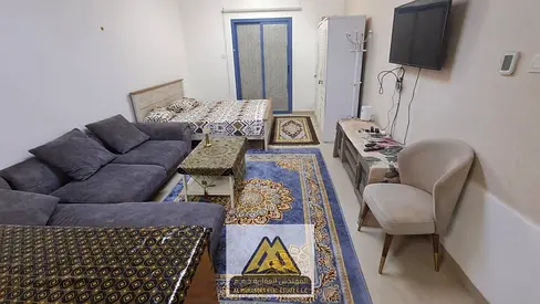 • Very spacious studio apartment • Balcony with a stunning view • Large American-style kitchen • Central air conditioning