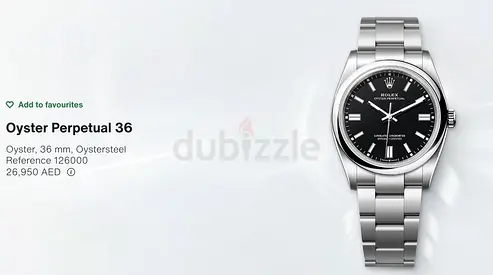 Rolex Oyster Perpetual 36mm Oystersteel (Reference 126000) – Black Dial