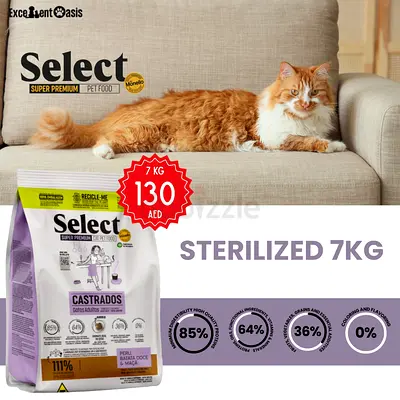 Select Super Premium Sterilized Cat Food 7kg - 130 AED
