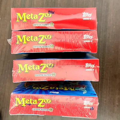 Sealed MetaZoo Series 0 Trading Card Booster Boxes (4) - Mint, Unopened