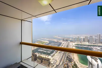 Furnished | Palm and Marina Views | Closed Kitchen