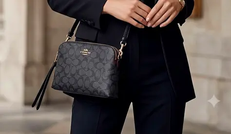 Coach Signature Small Crossbody Bag - Black/Charcoal
