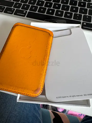 Poppy yellow, genuine Apple leather wallet