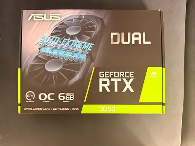 ASUS Dual GeForce RTX 3050 OC 6GB GPU (boxed)
