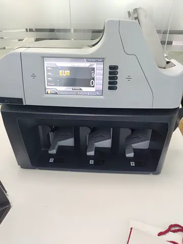 Hitachi ST-350, Money Counting Currency Counter and Sorter with Touchscreen - Good Working Condition