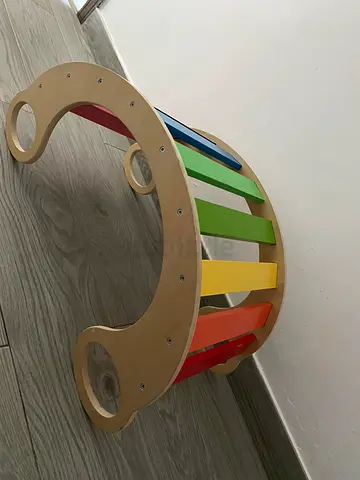 Wooden Rainbow Rocker Toy