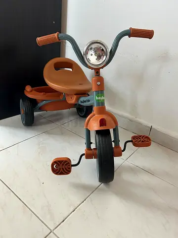 Used Baby Tricycle with Front Light and Storage Tray - Good Condition