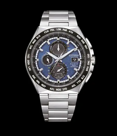 Citizen Global Radio Controlled Eco-Drive Super-Titanium Mens Watch AT8238-84