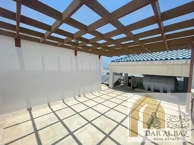 Villa for annual rent in the most beautiful area of ​​Al Hamriya. The villa has 3 master bedrooms,