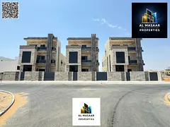 Modern villa clad and covered in natural marble, 4 facades and interior wall, very high-end finishin