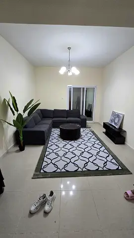 One-bedroom apartment with a living room; direct access to the Dubai highway.