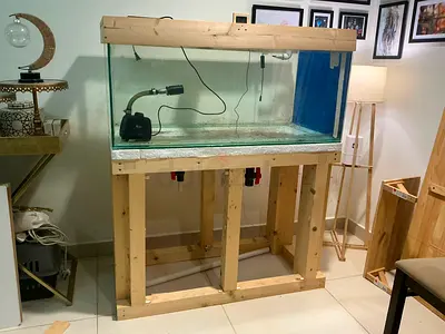 glass aquarium with stand