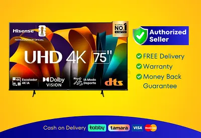 Hisense 75 inch TV Smart - 4K, | Brand New | Warranty | FREE Delivery
