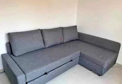 Modern Grey L-Shaped Sofa Bed