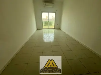 شقة غرفة وصالة منفصلة فسيحة مع بلكونة مميزة للإيجار السنوي في المويهات 3 عجمان بالقرب من مخرج الشارقة