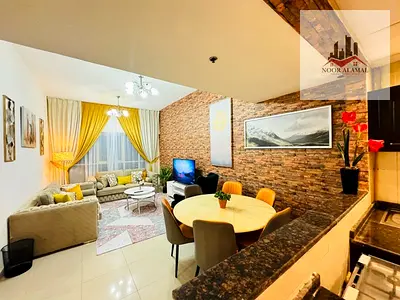 jvc دبي شقه غرفه وصاله ومطبخ امريكي وحمامين