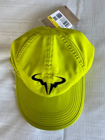 Bright Yellow Nike Rafa Dri Fit Tennis Cap with Logo Size S/M ( New)