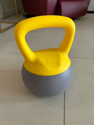 Yellow and Grey Kettlebell for Strength Training