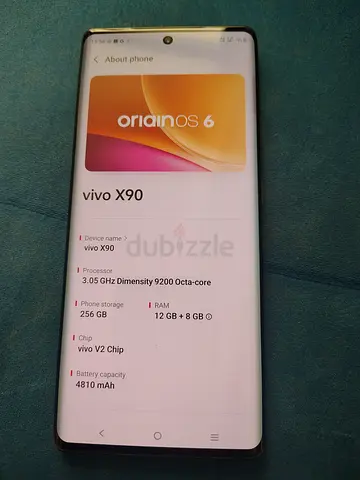 Vivo X90 5G Dual Physical sim 12gb ram 256gb global back glass little broke