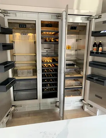 Gaggenau integrated large built-in fridge freezer set never used 75cm