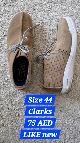 Clarks mens suede casual shoes - size 44, like new