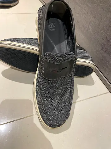 Dune London Mens casual slip-on loafers - grey woven, size 45
