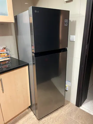 LG Top Freezer Refrigerator - Stainless Steel, Good Condition