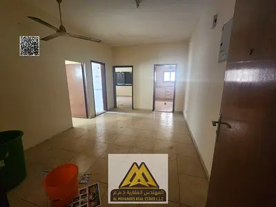 For rent: 1-bedroom apartment with hall in Al Nakheel 1, Ajman. Very spacious, with balcony and closed kitchen, near Ajman Corniche. Free maintenance